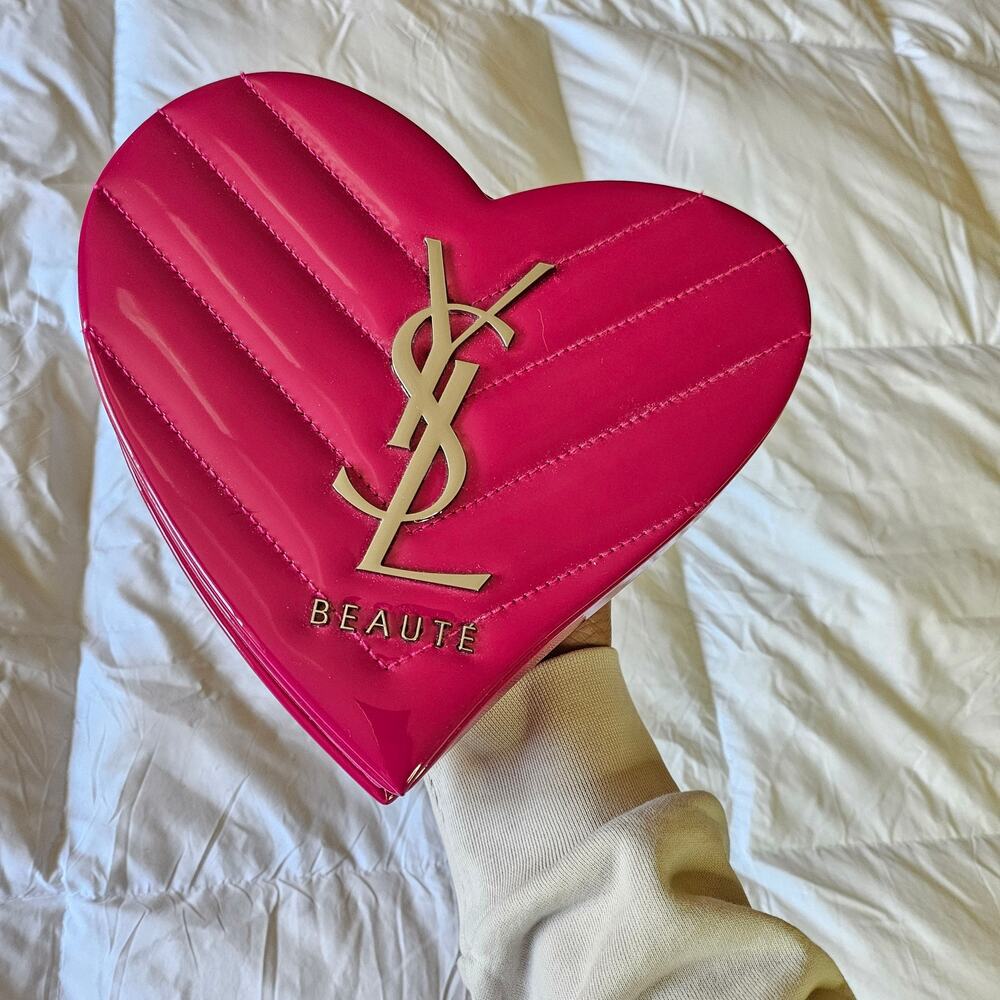 YSL Beaute Pink Heart Shaped Case Entry Box